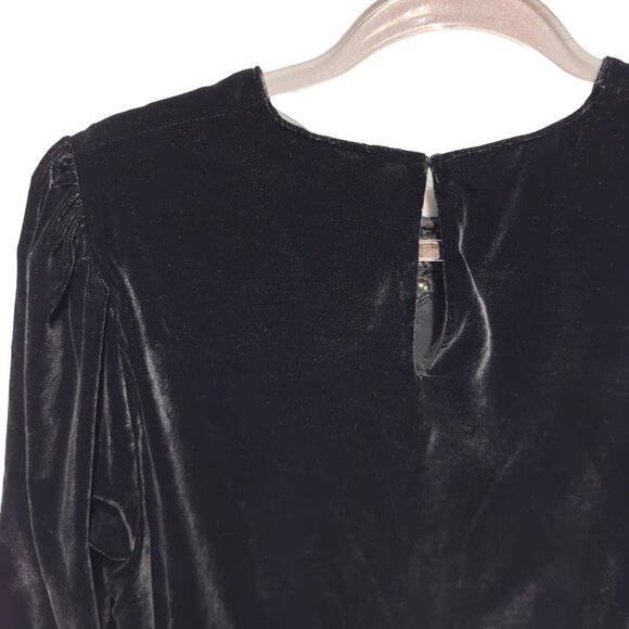 Zara Thick Velvet Velour Crochet Knit Blouse - Picture 5 of 5